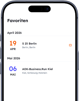 App-Screen: Liste von favorisierten Veranstaltungen